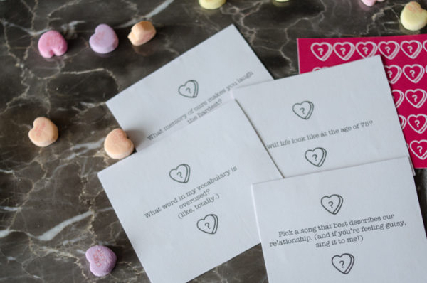 Table Topics: Free Printable Valentine's Day Edition - Lemon Thistle