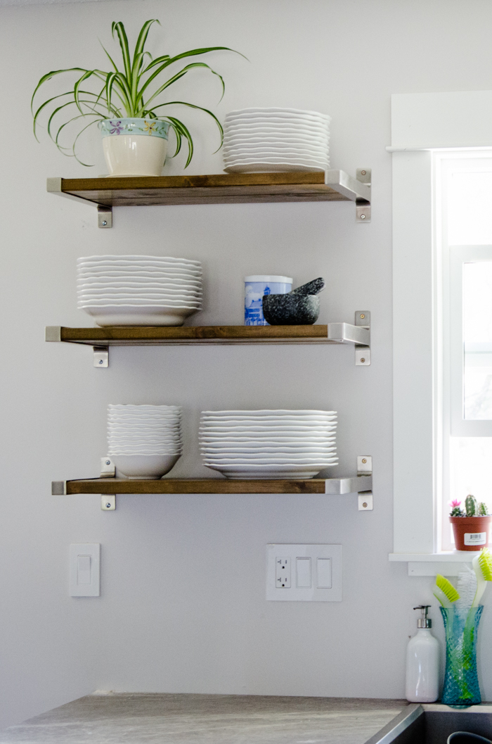 DIY Open  Shelving  for our Kitchen  Lemon Thistle