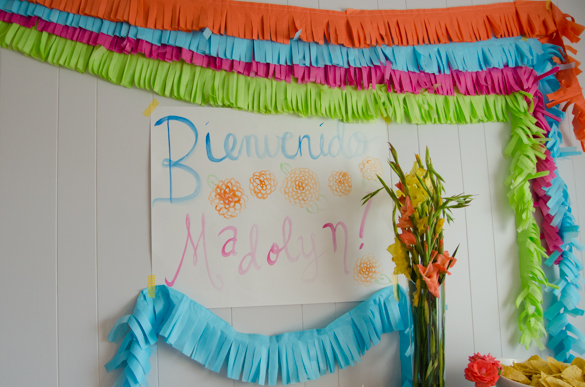 DIY Frugal Fringe Garland for a Fiesta! -lemonthistle.com