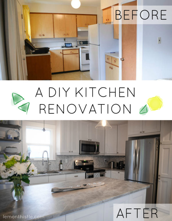 Before and After: DIY Kitchen Renovation - Lemon Thistle