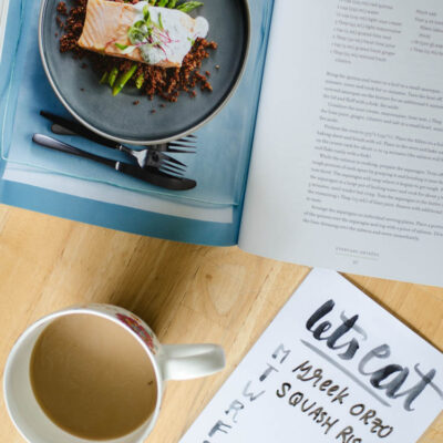 Turn any art into a dry erase meal planner! I love the hand lettering on this one