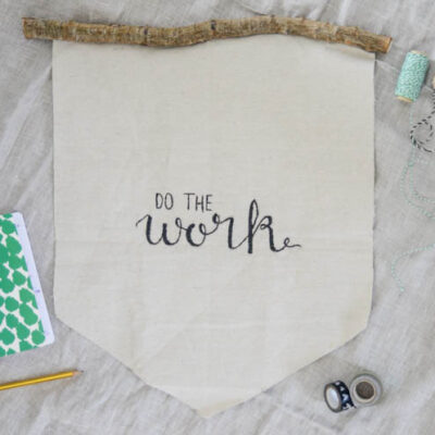 Do The Work Rustic Handlettered Wall Hanging