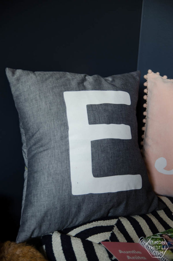 Diy Monogram Pillows With Stripflock Lemon Thistle