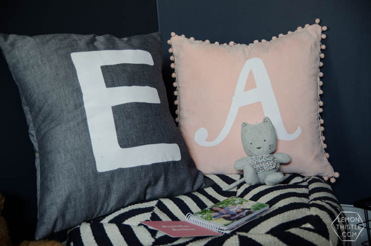 Diy Monogram Pillows With Stripflock Lemon Thistle