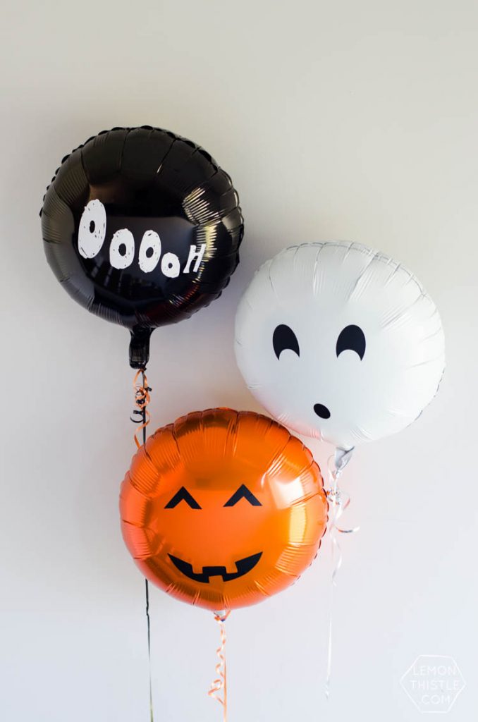 DIY Spooky Foil Balloons For Halloween - Lemon Thistle