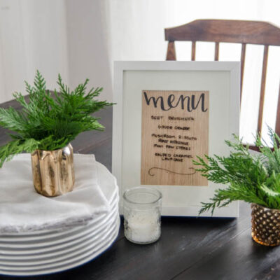 DIY Wood Veneer Erasable Menu Board