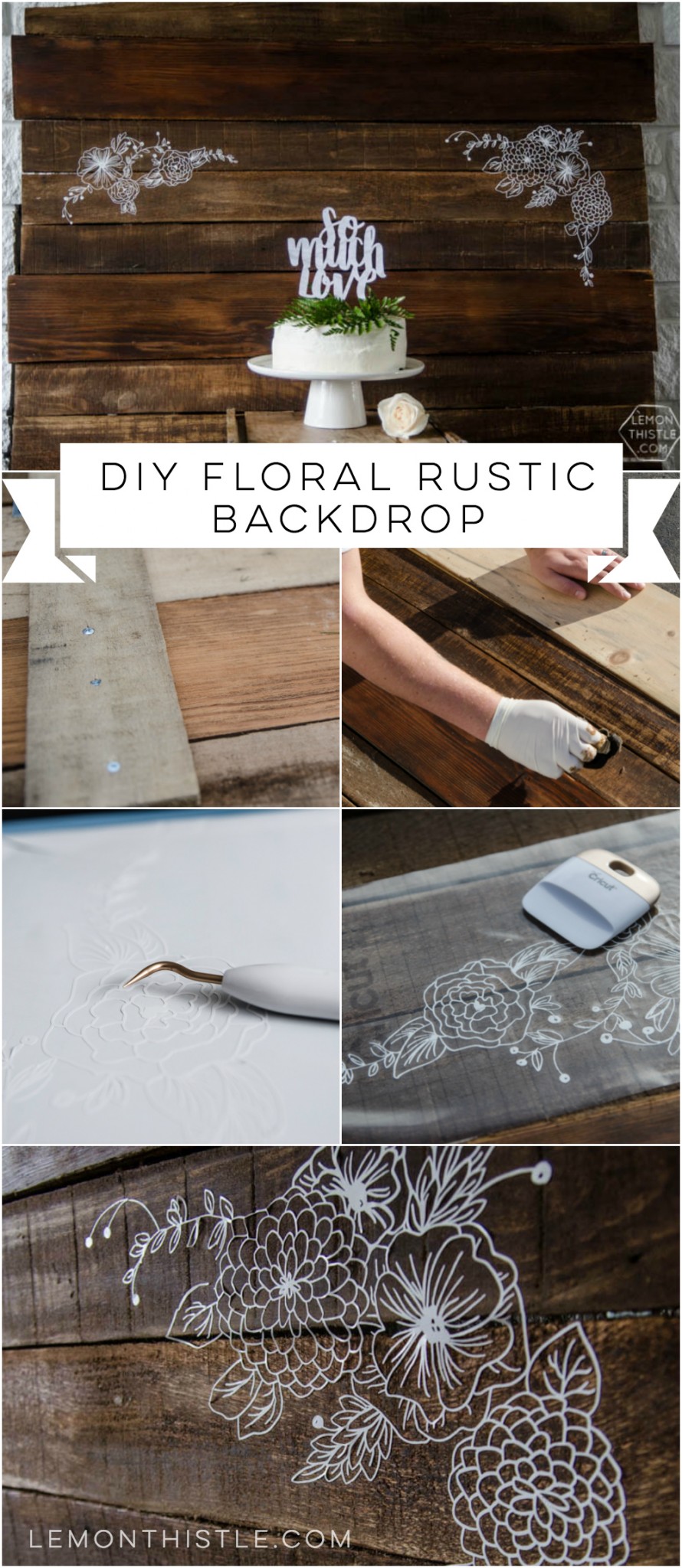 Diy Floral Rustic Backdrop For A Wedding Lemon Thistle 0484