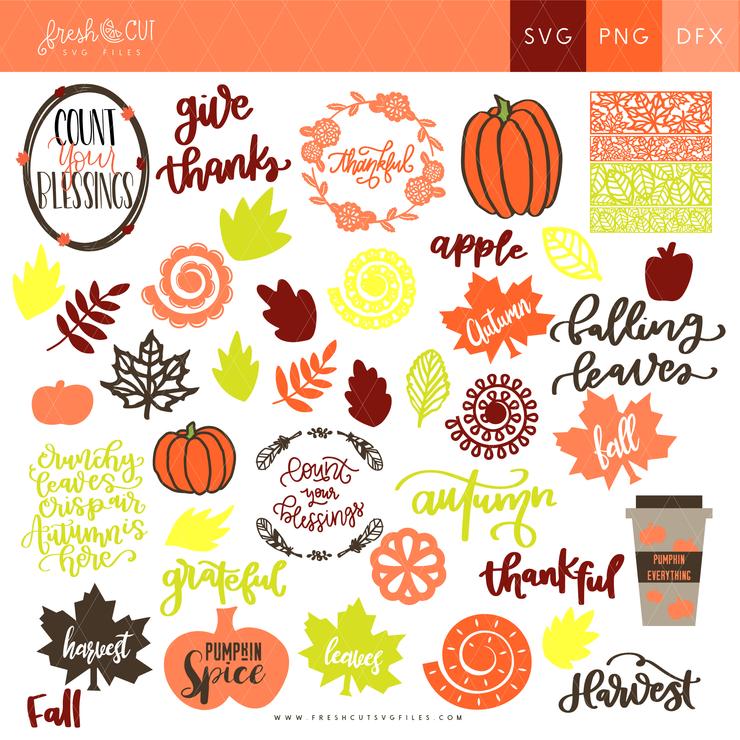 Download Diy Autumn Sign And Fall Themed Svg Bundle Lemon Thistle PSD Mockup Templates