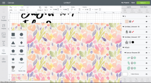 Screenshot: How to use slice to pattern fill a shape in Cricut Design Space