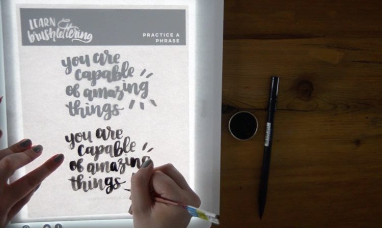 3 Ways: How to use Printable Practice Sheets for Hand Lettering - Lemon ...