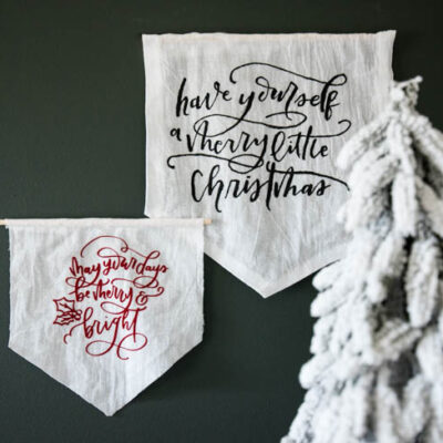 Holiday DIY Pennants- two ways to make them