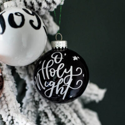 DIY Handlettered Ornaments- 3 ways to make them