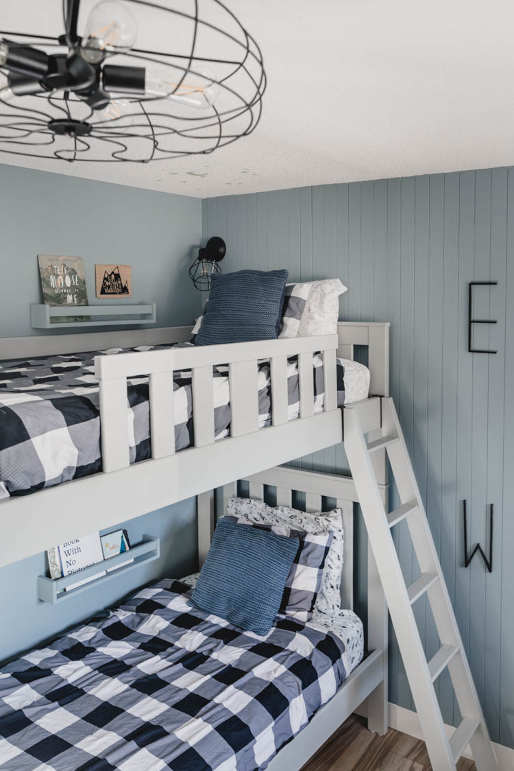 Shared Boys Bedroom - Nordic Industrial One Room Challenge Reveal ...