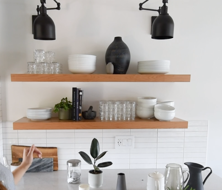 How to Style Kitchen Open Shelves - Lemon Thistle