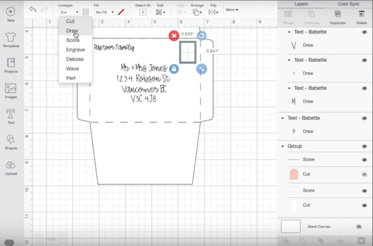 How to use Draw with Cricut Design Space Lemon Thistle