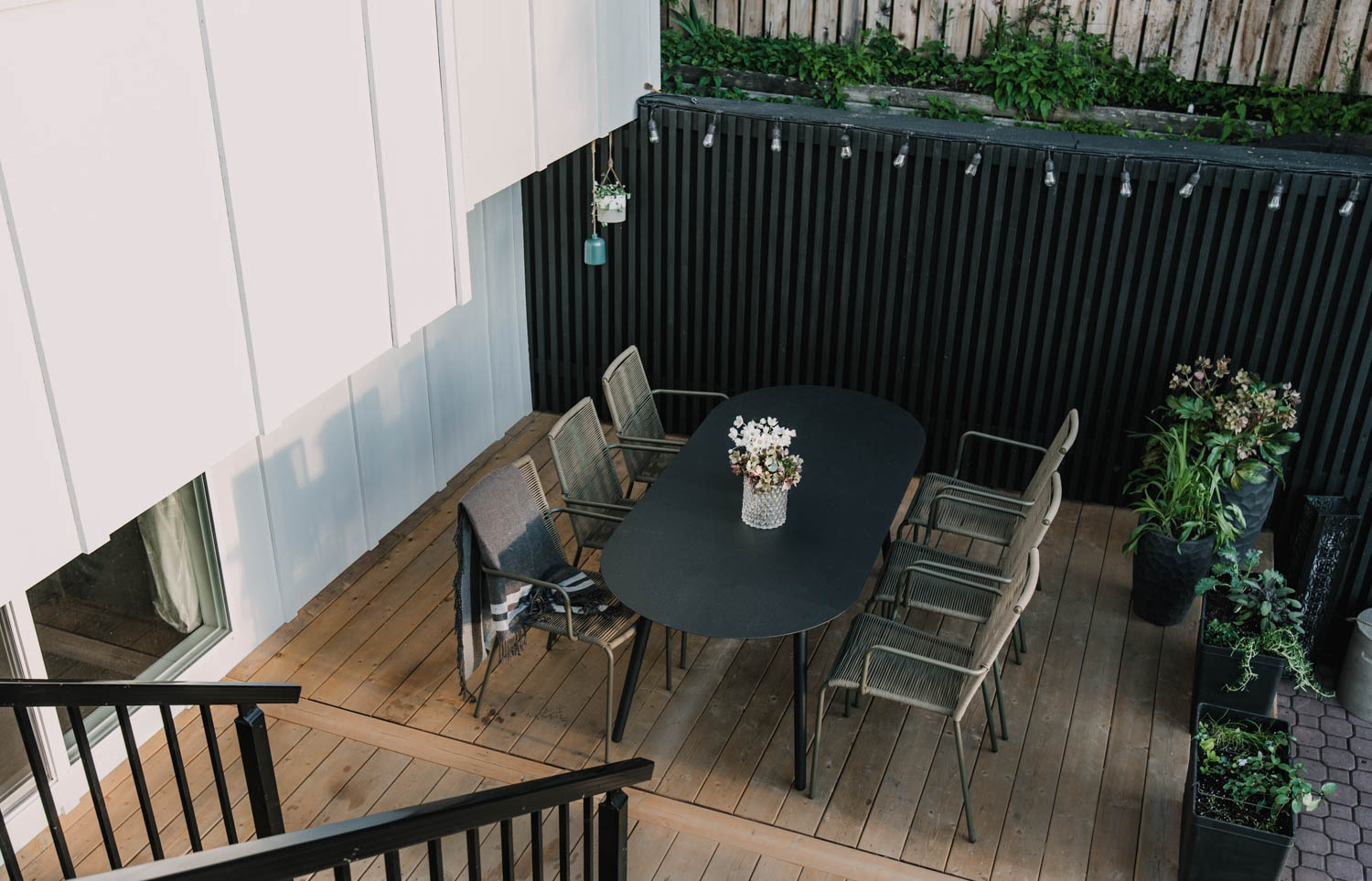 Modern Patio Makeover from above