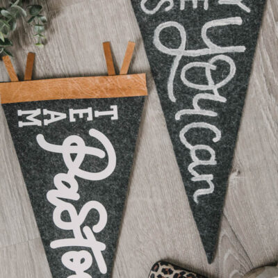 DIY Leather and Felt Pennants