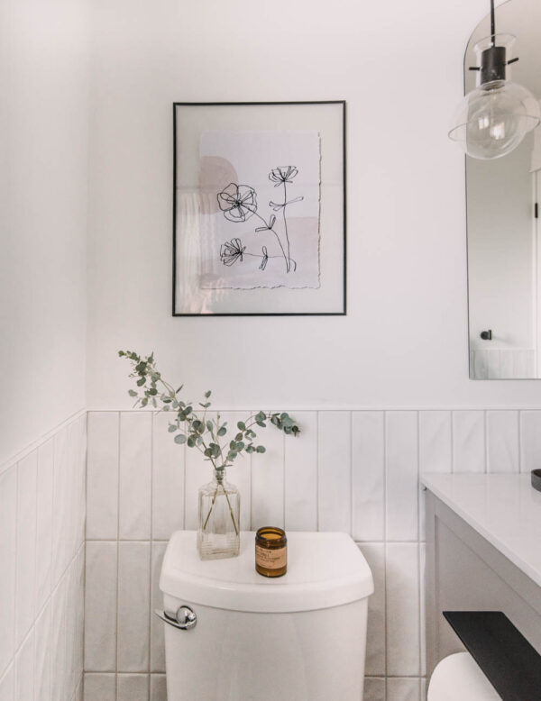 Cozy Modern Black and White Bathroom Remodel - Lemon Thistle