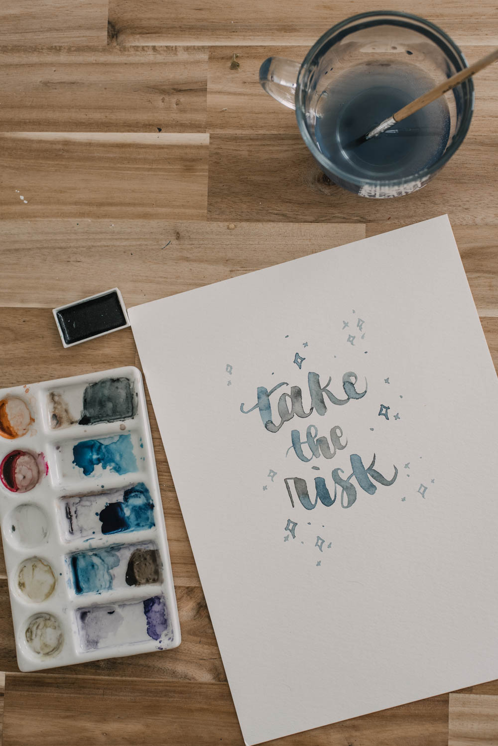 watercolour hand lettering for beginners - Lemon Thistle