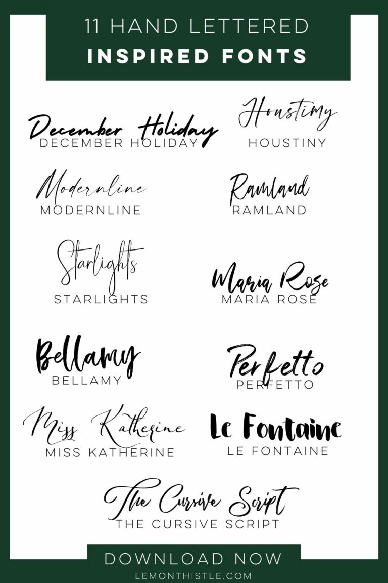 No Hand Lettering? Fake it with Fonts! - Lemon Thistle