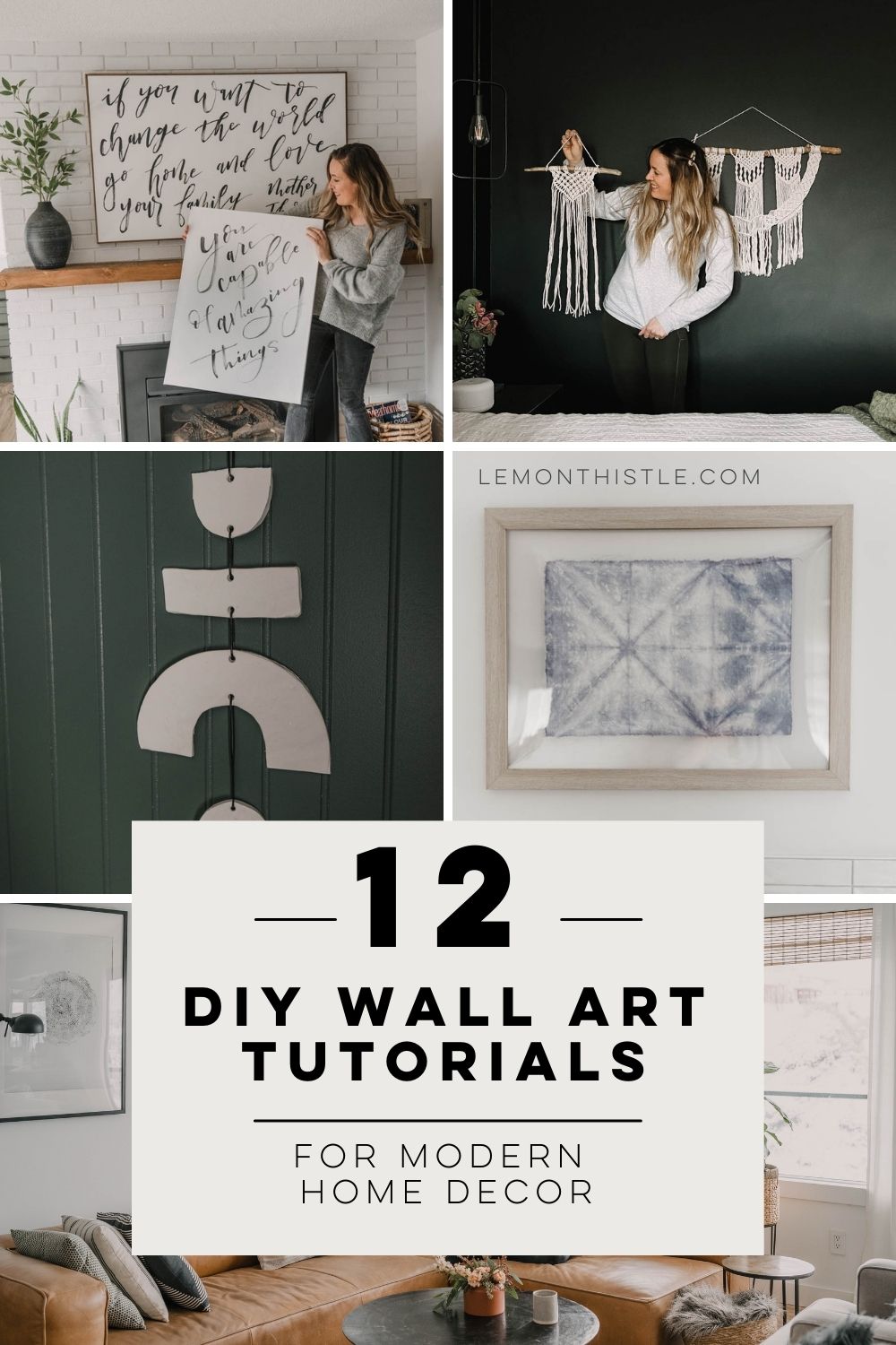 12 Modern Wall Art DIYs - Lemon Thistle