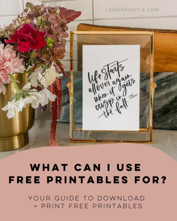 How to Print Free Printables - Lemon Thistle