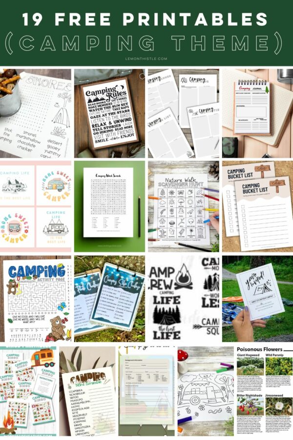 The Flexible Family Camping Checklist Printable Planner